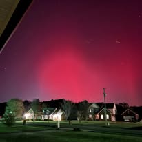 Northern lights over Darling Hill